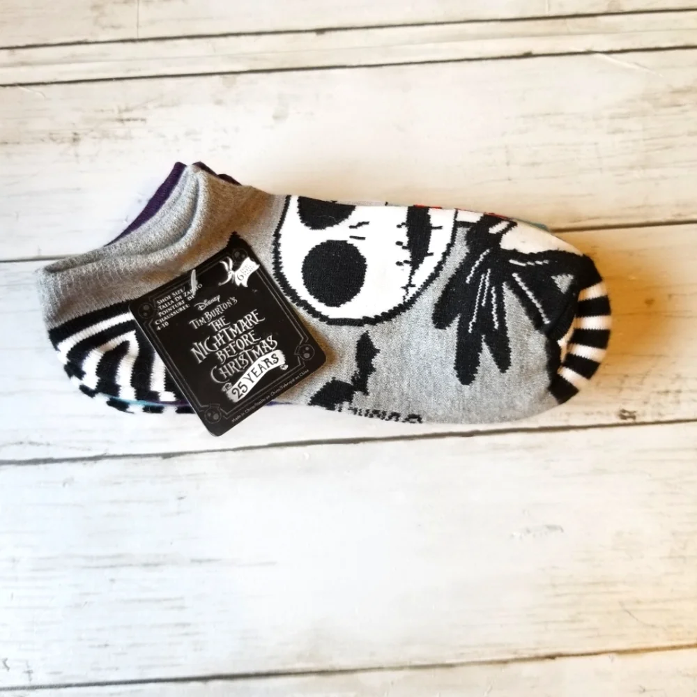 Disney The Nightmare Before Christmas 25years Bundle (6)pair No Show Socks NWT